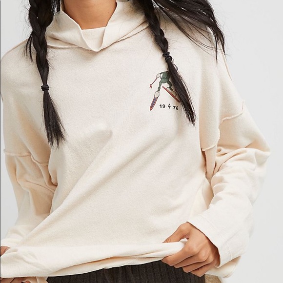 ❗️SOLD ❗️Free People Turtle Neck Sweater with Graphics - Picture 3 of 16